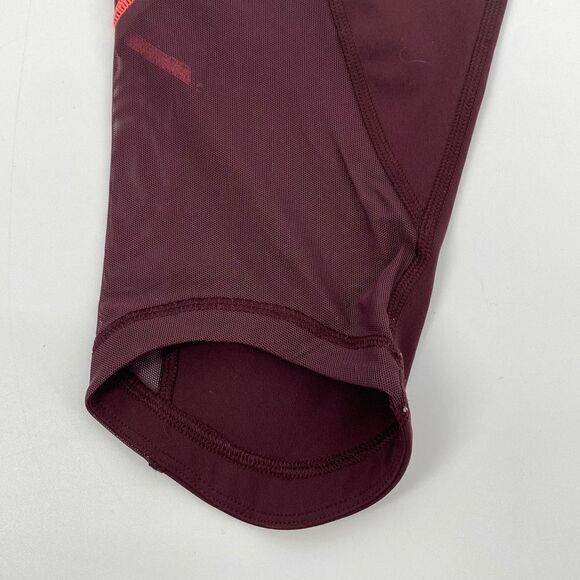 Lululemon Kris Cross Crop Legging  Full-On‎ Luxtreme Bordeaux Drama Black Size 6 - Picture 8 of 12
